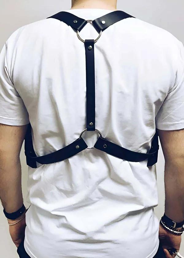 Classic Chest Harness with Silver O-Rings