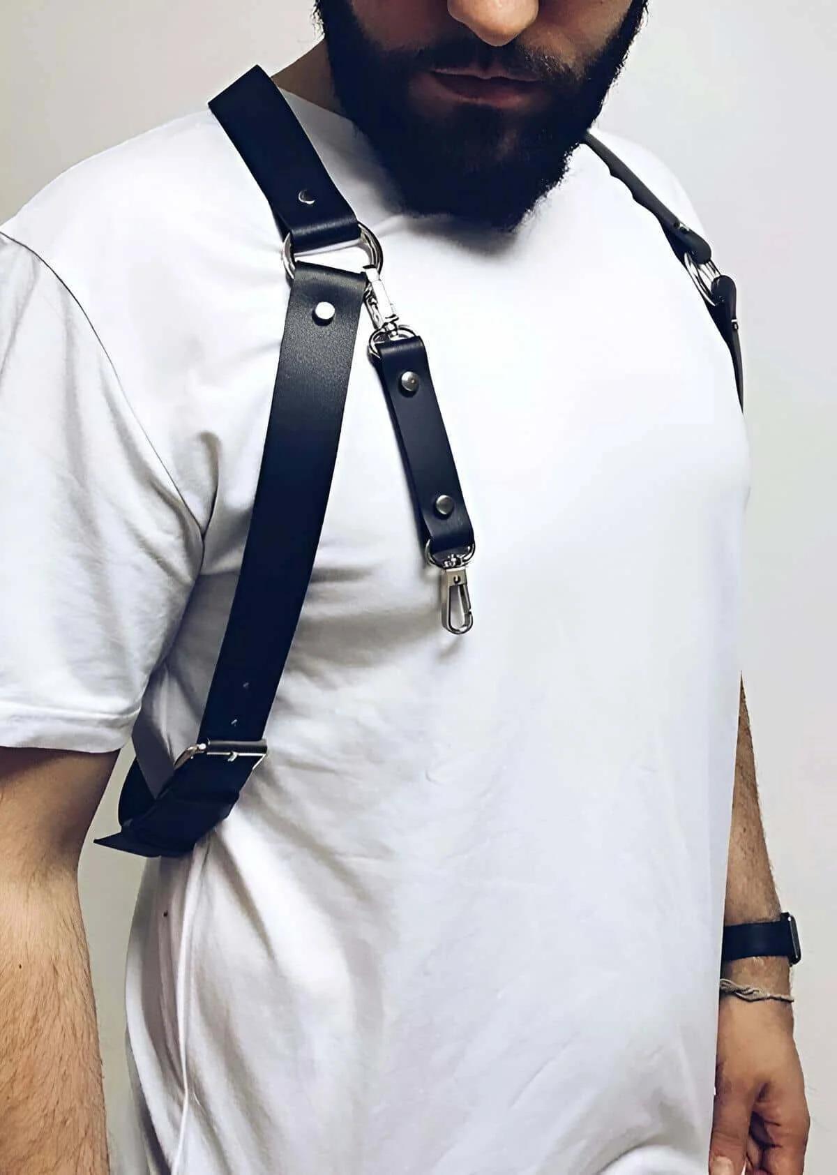 Classic Chest Harness with Silver O-Rings
