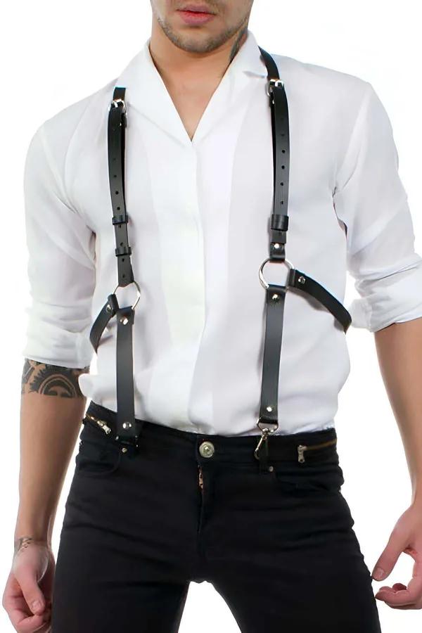 Adjustable O-Ring Body Harness with Trouser Clips