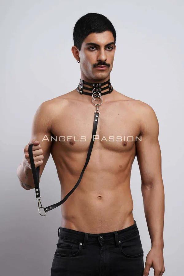Strappy O-Ring Choker & Leash Set