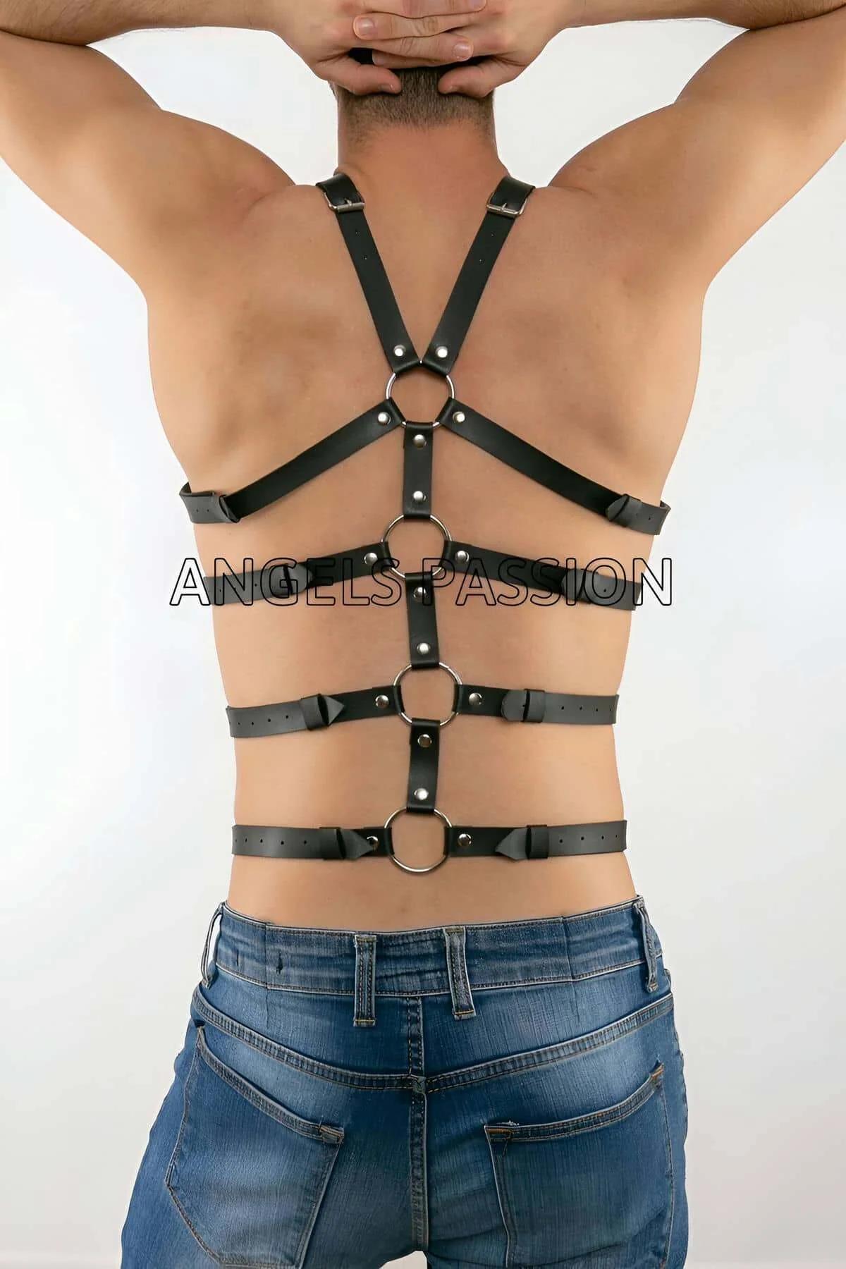 Adjustable Faux Leather Full Body Chest Harness