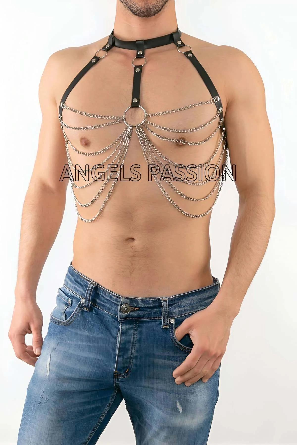 Body Harness with Layered Chain Detail