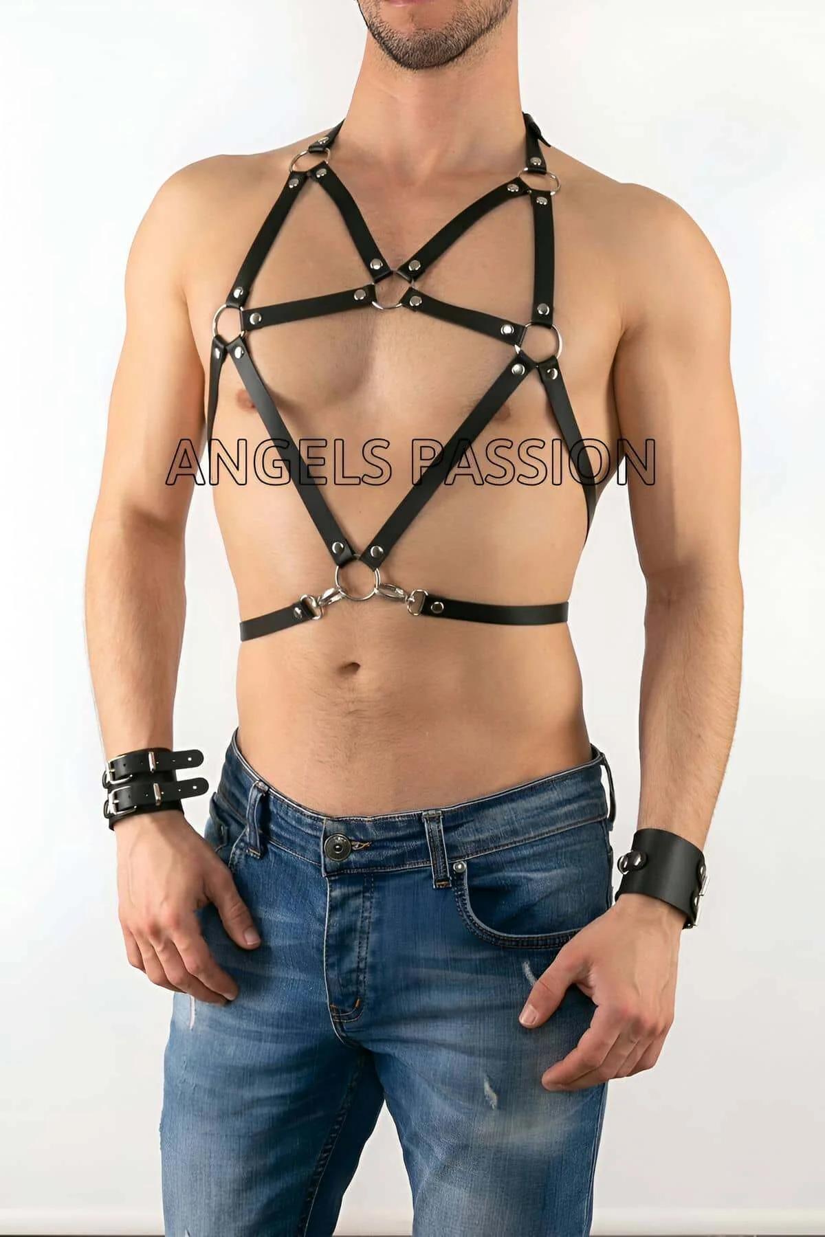 Pentagram Chest Harness with Adjustable O-Rings