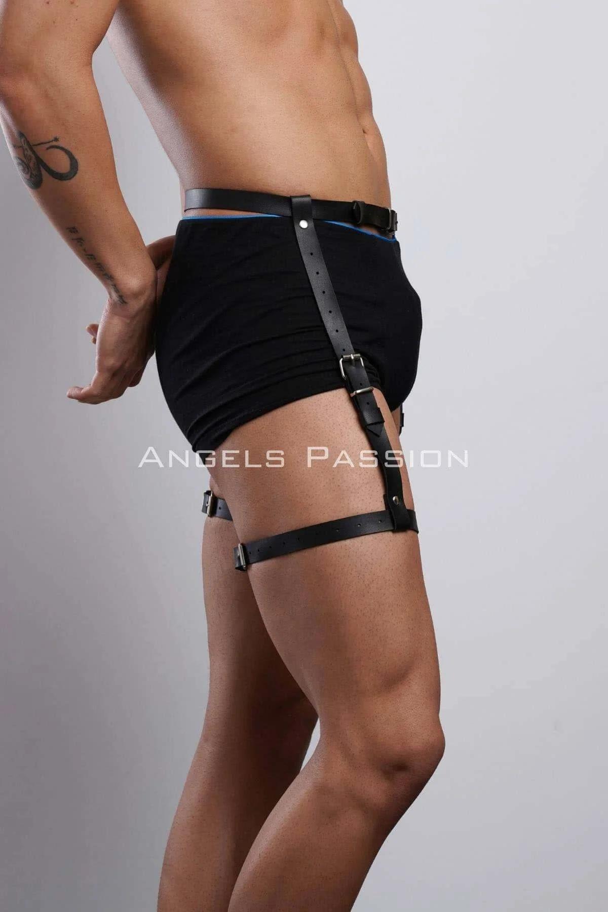Adjustable Faux Leather Leg Harness Set