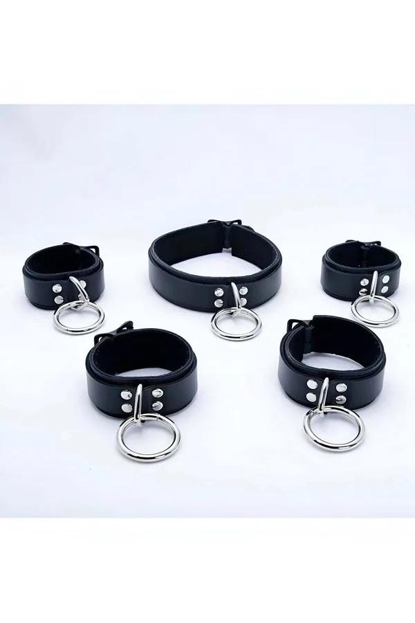 O-Ring Choker & Wrist/Thigh Cuffs Set