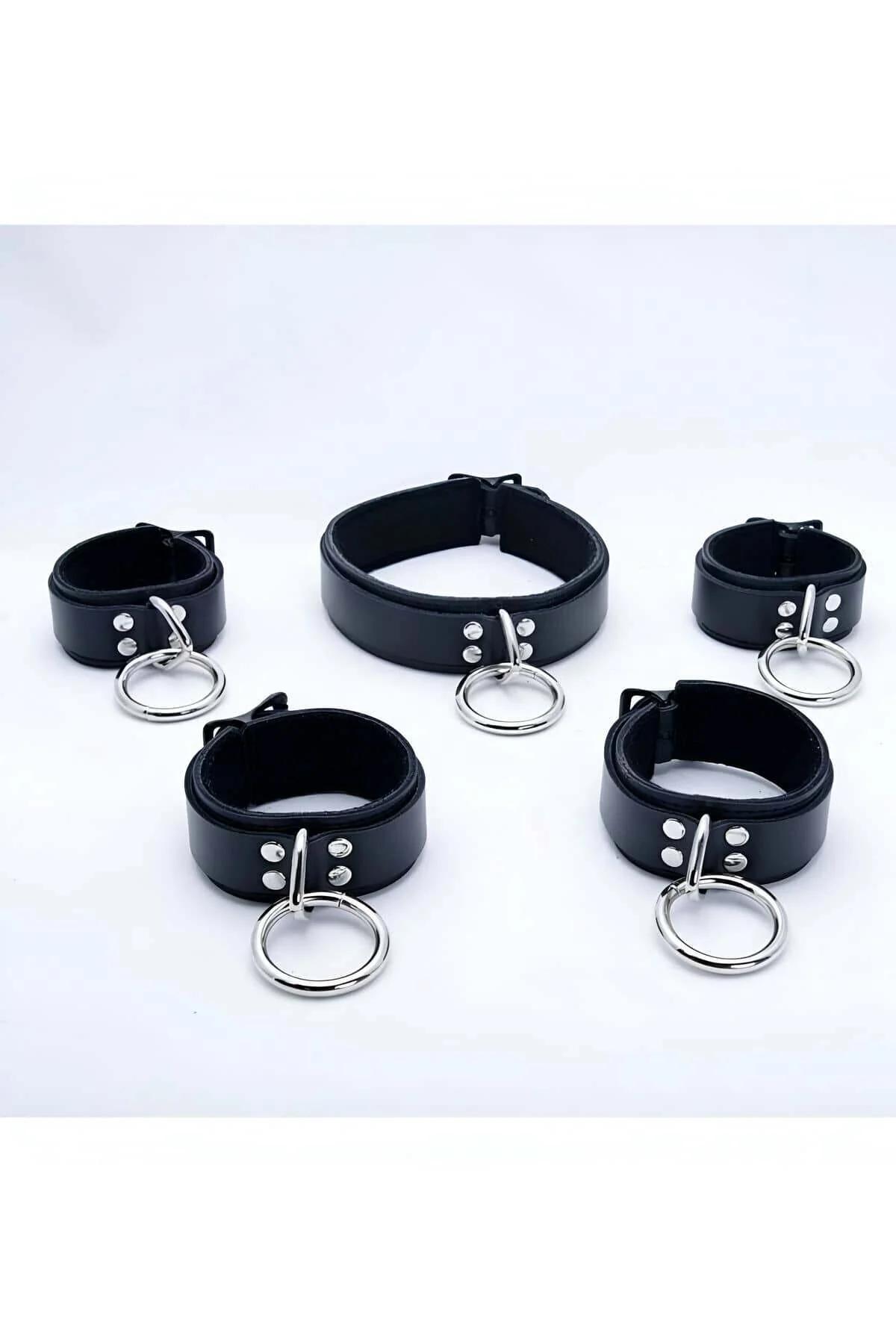 O-Ring Choker & Wrist/Thigh Cuffs Set