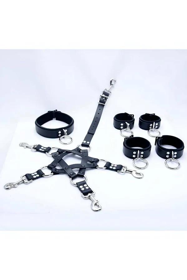 O-Ring Choker & Wrist/Thigh Cuffs Set