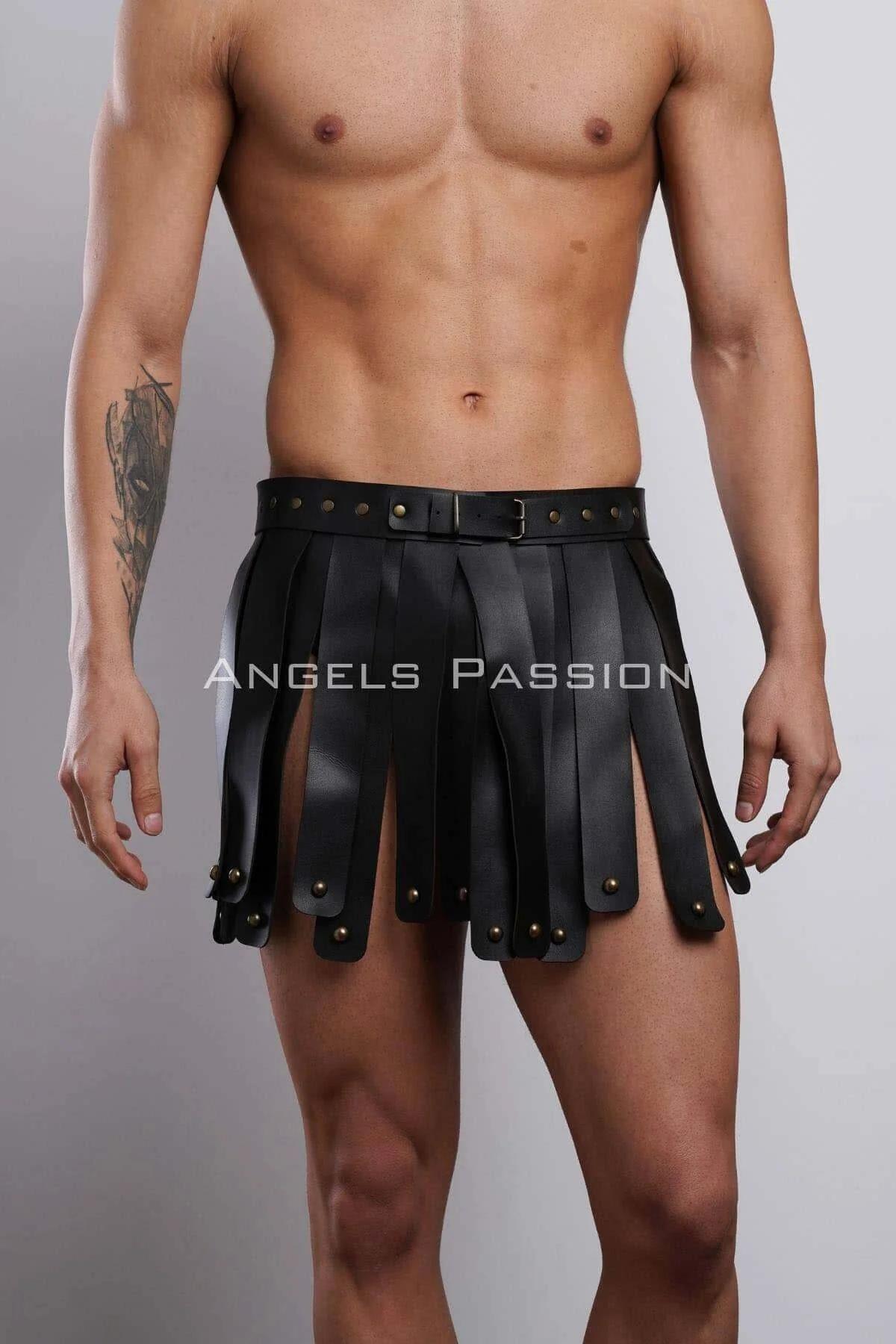 Adjustable Faux Leather Gladiator Kilt Harness
