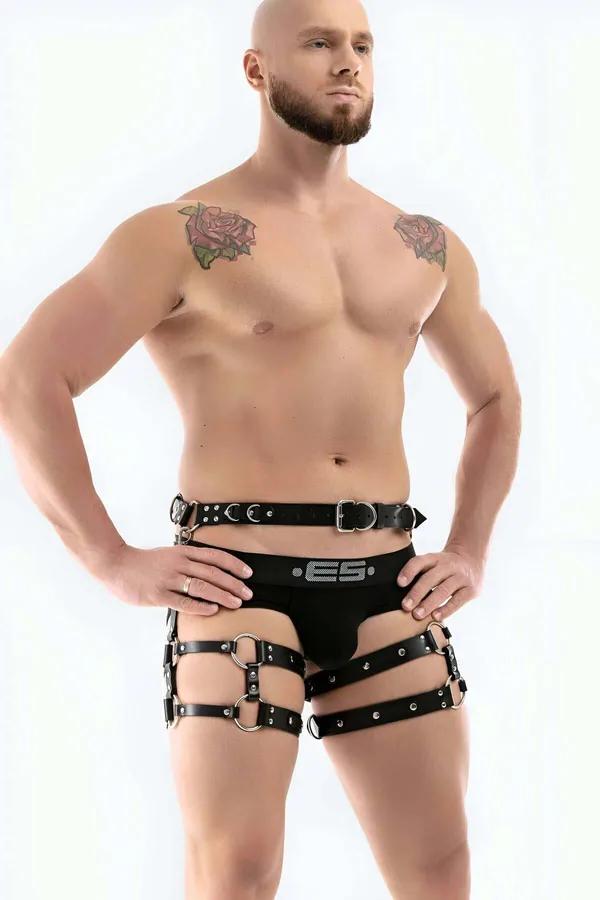 Adjustable Men's Waist & Thigh Harness with Dual D-Rings