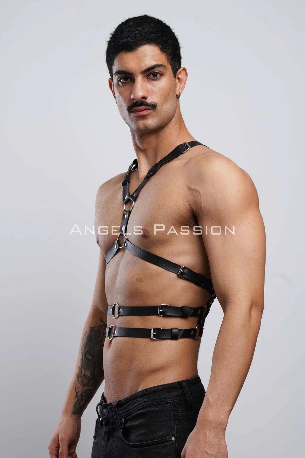 Strappy Cage Body Harness with O-Ring Detail