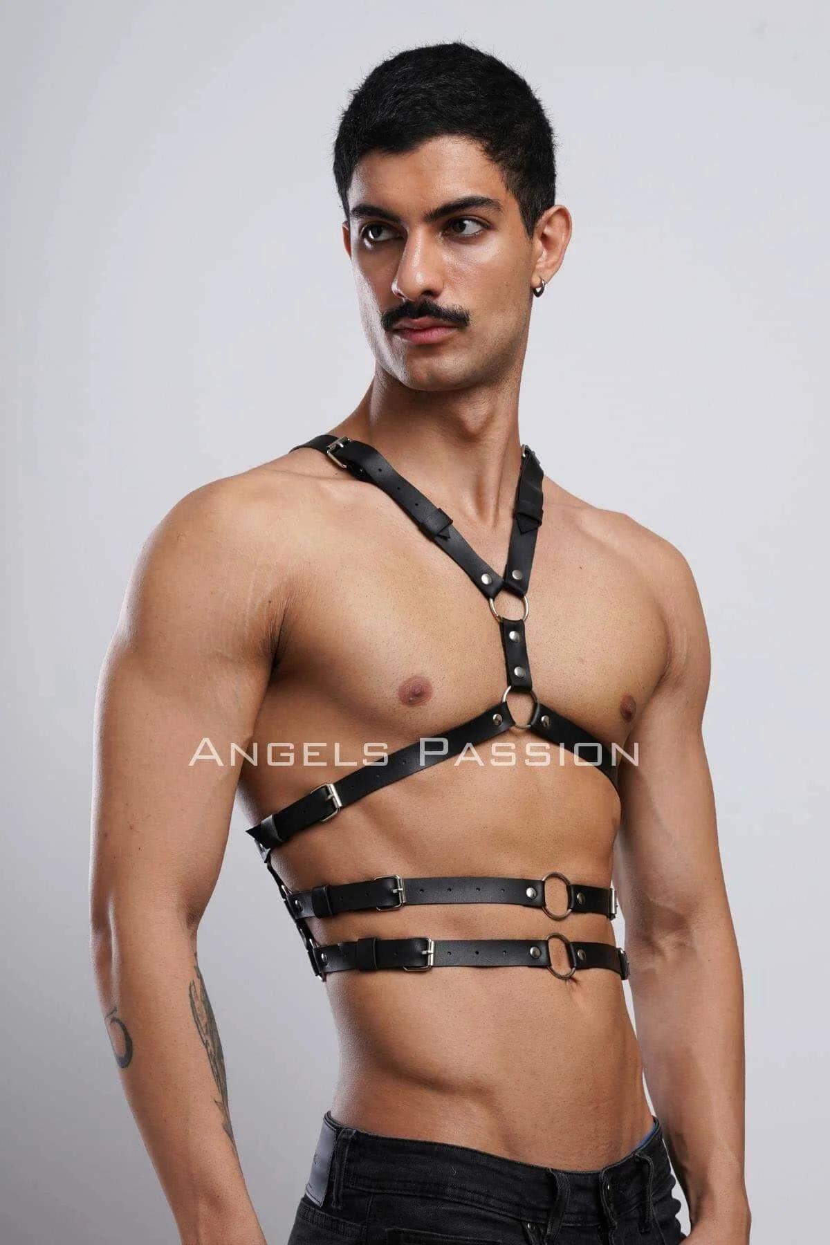 Strappy Cage Body Harness with O-Ring Detail