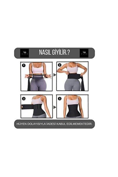 Ünisex Bel Inceltici Sıkılaştırıcı Bele Dolamalı Kum Saati Görüntüsü Veren Sarma Bel Bandajı Korse