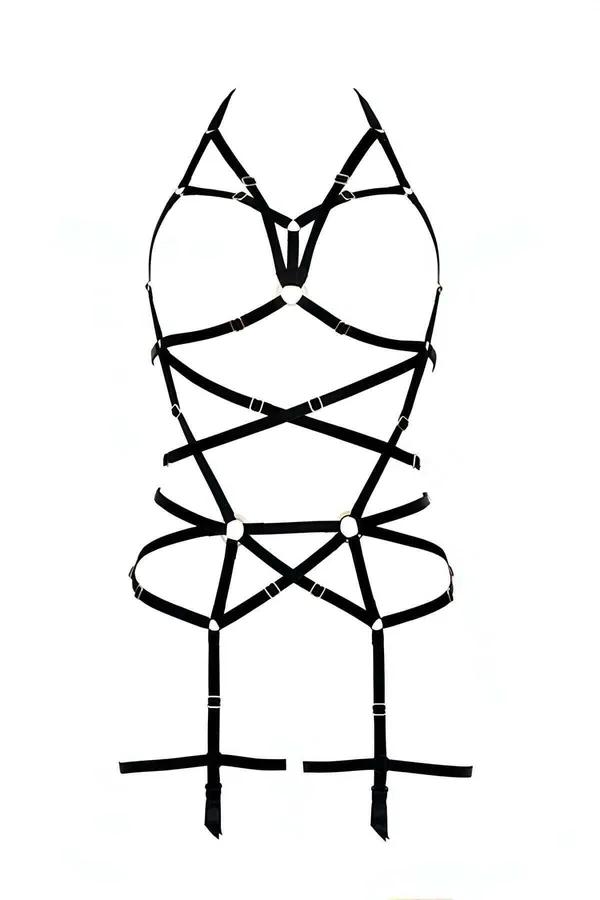 Strappy Full Body Harness with O-Rings