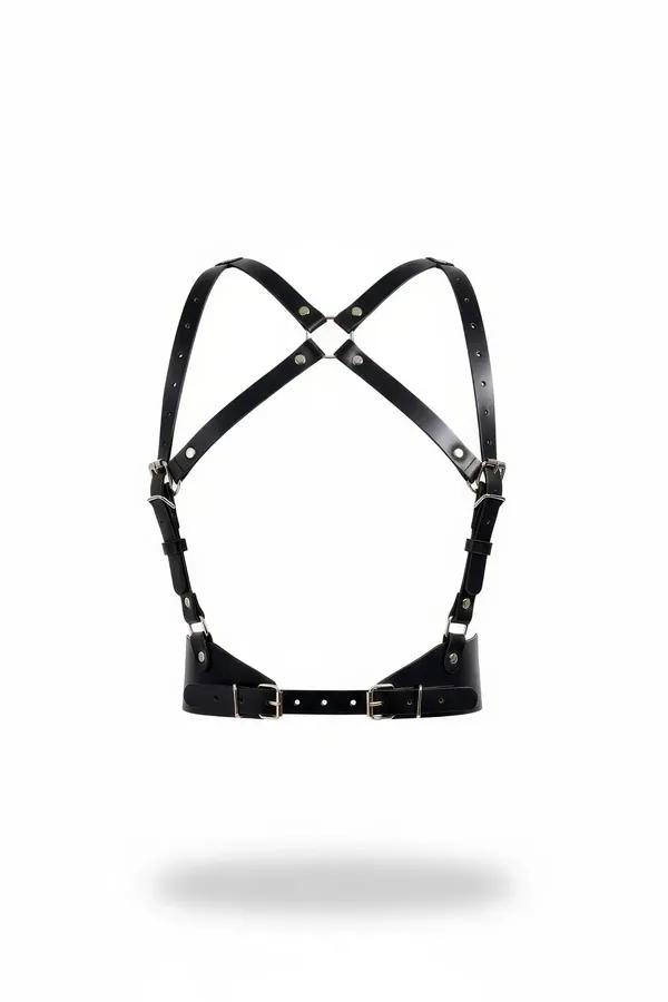 Siyah vegan deri vücut kemeri çapraz X kayış gümüş tokalı geniş bel bandı kadın aksesuar